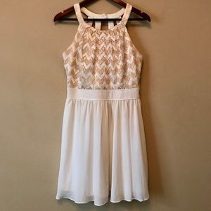 SEQUIN HEARTS Low Back Dress